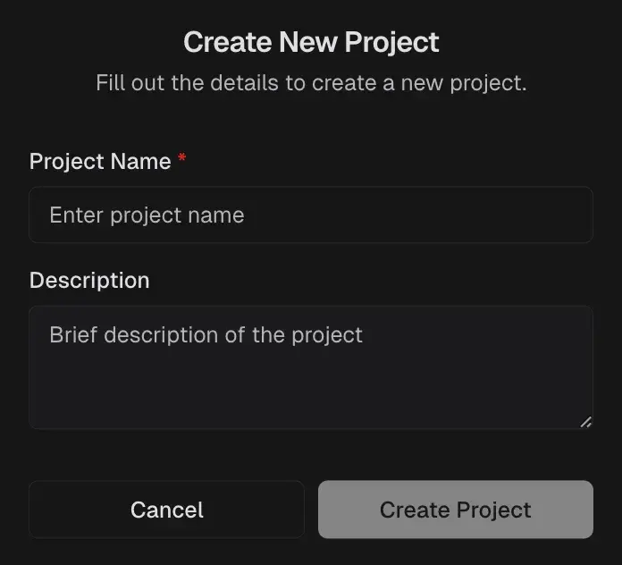Create a new project in TestDino