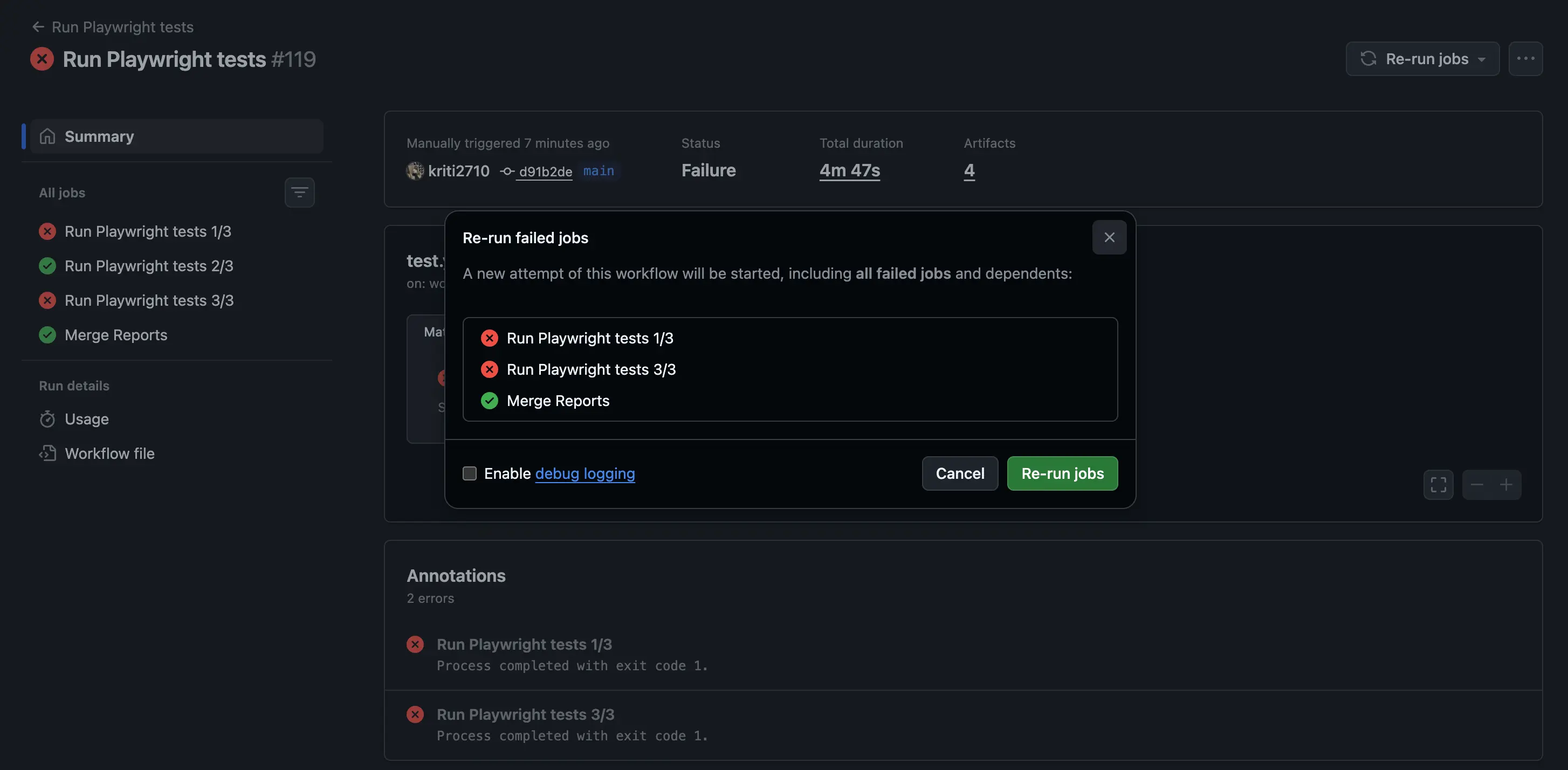 Step 5: Confirm re-run part 1
