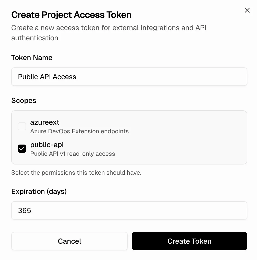 TestDino Keys & Tokens page with the New dropdown expanded showing API Key and Access Token options