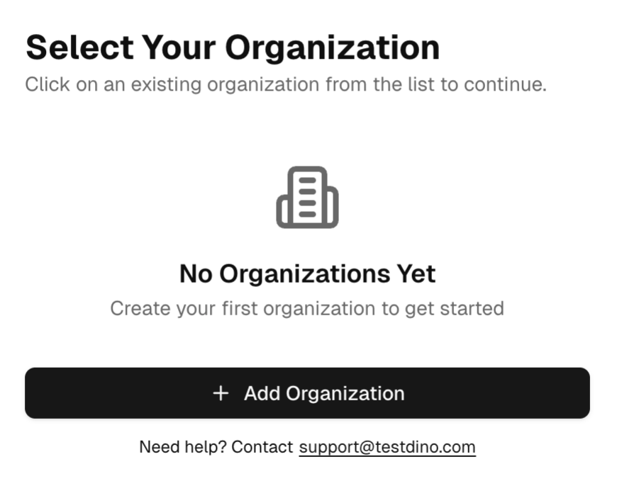 Create an  organizations