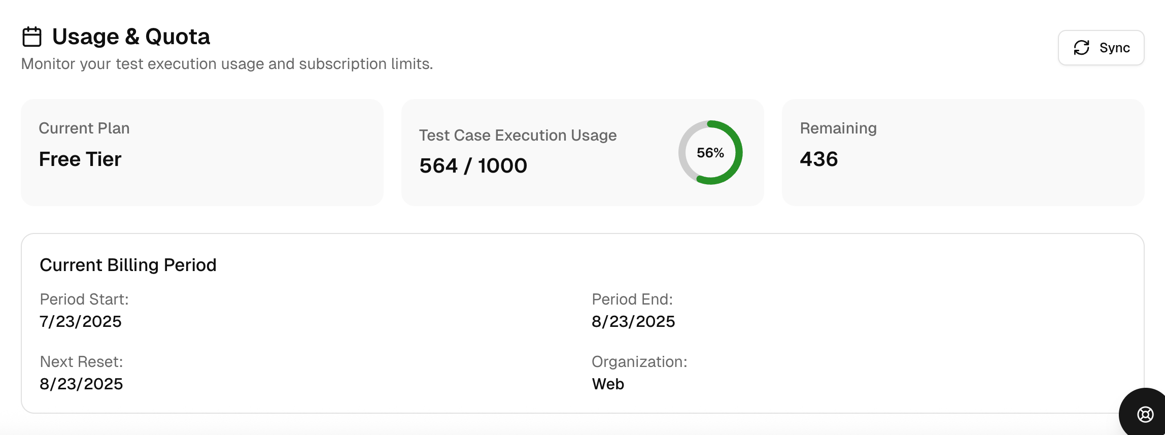 usage & quota
