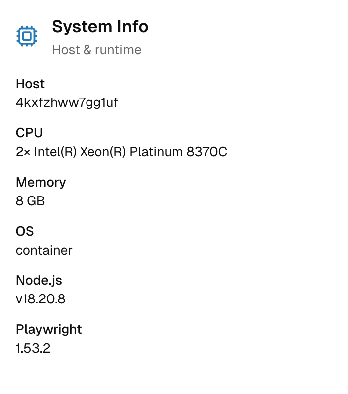 System info