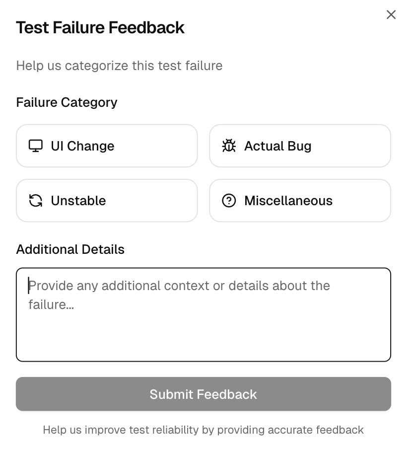 Test Failure Feedback